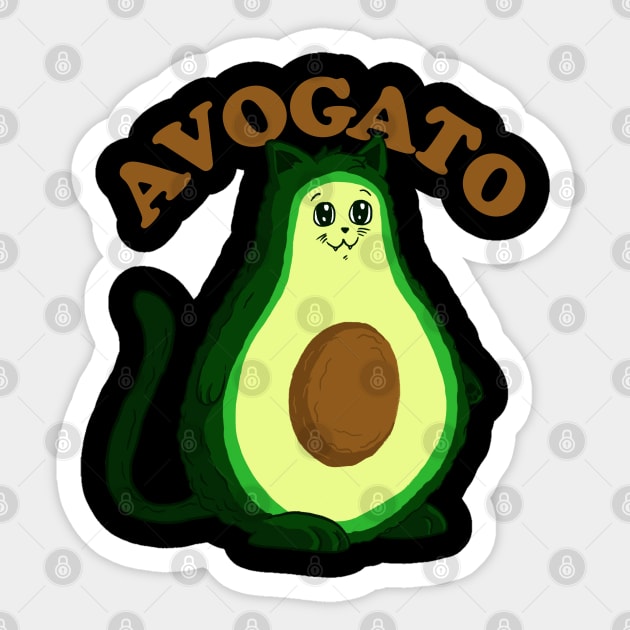 Avogato Cat Lover Cinco De Mayo Gift Cinco De Meow Cat Avocado Sticker by vo_maria